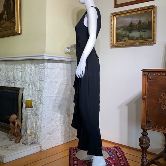 Banana Republic Soft Ponte Ruffle Maxi Wrap Dress - Picture 7 of 11